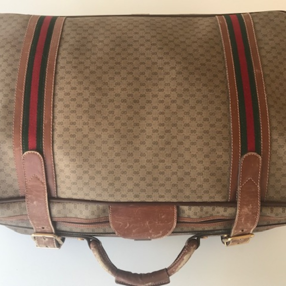 Vintage Gucci soft suitcase monogram travel bag